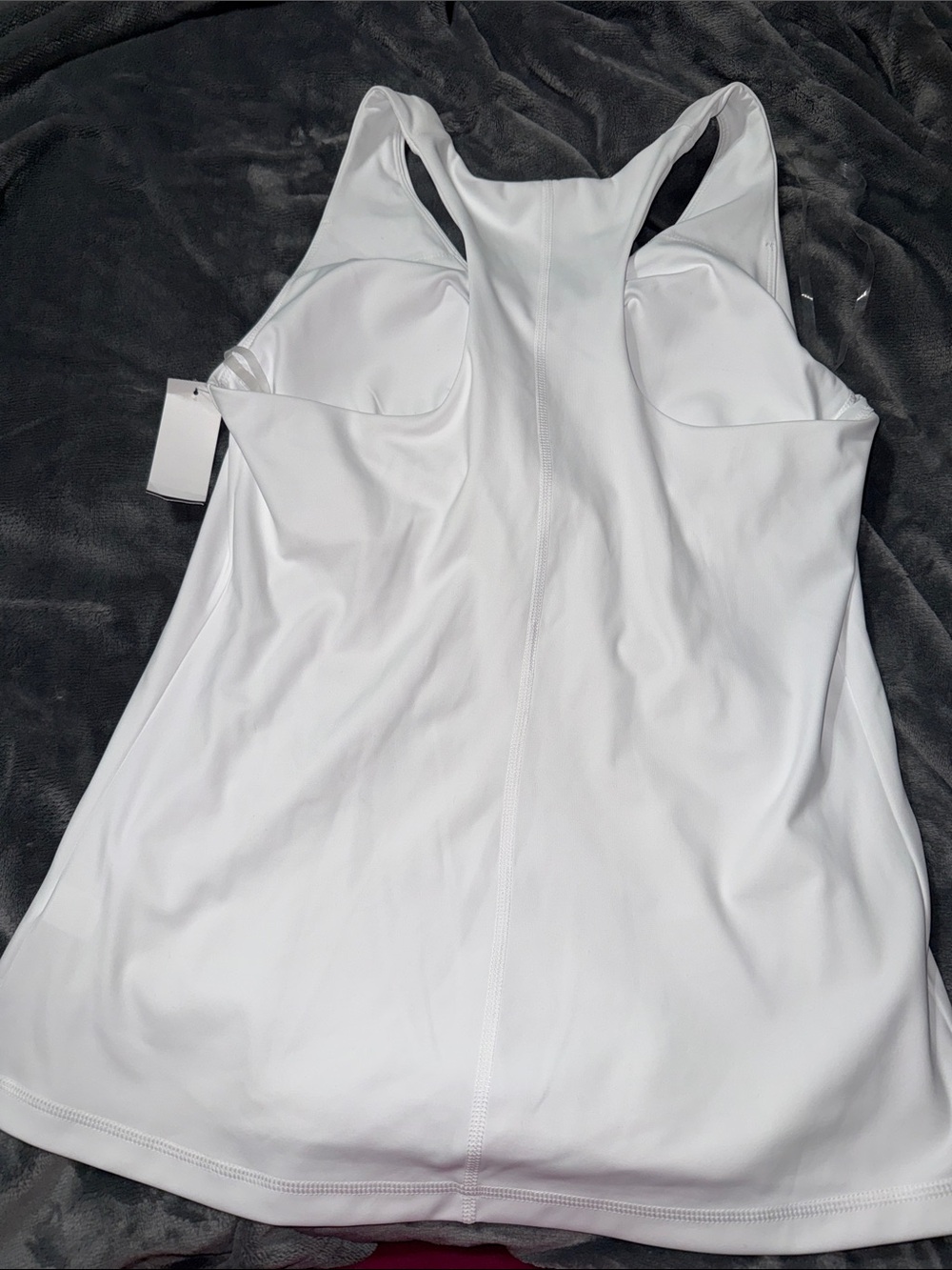 tek gear White V-Neck Racerback Tank Top - Picture 4 of 4